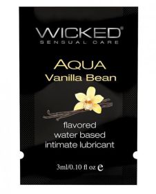 Wicked Aqua Water Based Lubricant Vanilla Bean .1oz - TCN-WS3300