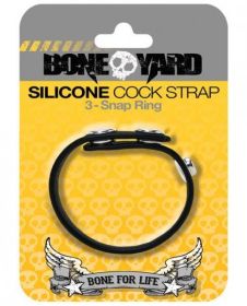 Boneyard Silicone Cock Strap Black - TCN-RTBY0300