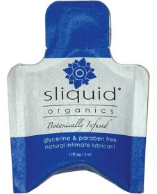 Sliquid organics natural intimate lubricant - .17 oz pillow - TCN-6701-21P