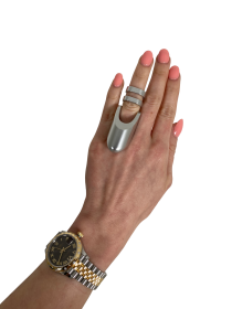 Clio- The Radiant Wearable Vibrating Ring;  Sexual Jewelry - 6.5 - matte silver