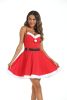 Women Christmas Dress Strapless Party Bodycon Mini Dress - L