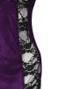 Women Dress Night Lace Pajamas Dress Sexy Sleepwear Backless Vintage Dress - Purple - XL(12)