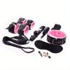 BDSM Bondage Set; Erotic Bed Games; Adults Handcuffs; Nipple Clamps; Whip Spanking Anal Plug Vibrator SM Kit; Sex Toys For Couples - Black