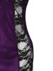 Women Dress Night Lace Pajamas Dress Sexy Sleepwear Backless Vintage Dress - Purple - M(6)