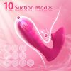 G-Spot Vibrator, 2 in 1 Sex toys women Clitoris Licking Dildo Sucking Vibrators with 10 Vibration & Suction Modes - Rose