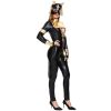 Leather Catwoman Costume Halloween Sexy Game Bodysuit With Tail - XL