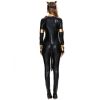 Leather Catwoman Costume Halloween Sexy Game Bodysuit With Tail - XL