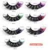 Eyelashes Natural Faux Mink Lashes Wispy Fluffy Curly 3D Effect Fake Eyelashes 7 Pairs Pack for Daily Halloween Cosplay Costume Eyelashes  - Color